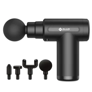 Mini Massageador Portátil Com 4 Ponteiras + Case Alux